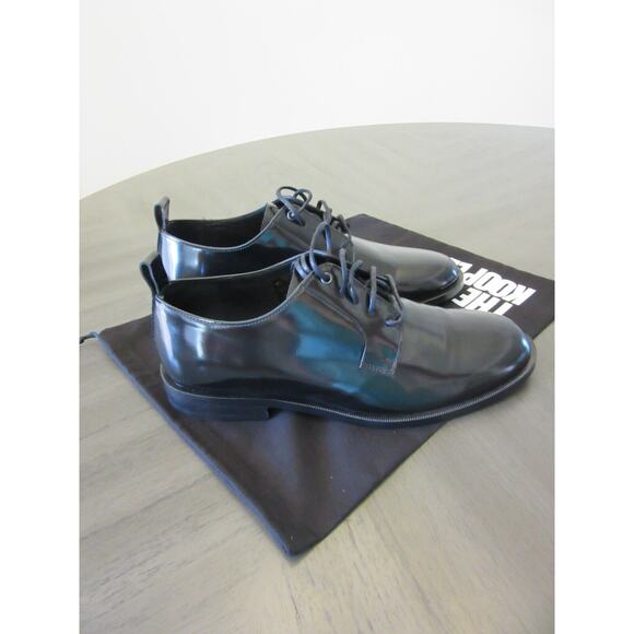 The Kooples Black Men\'s Leather Derbies Size 6 Oxford Lace Career Shoes main image 4